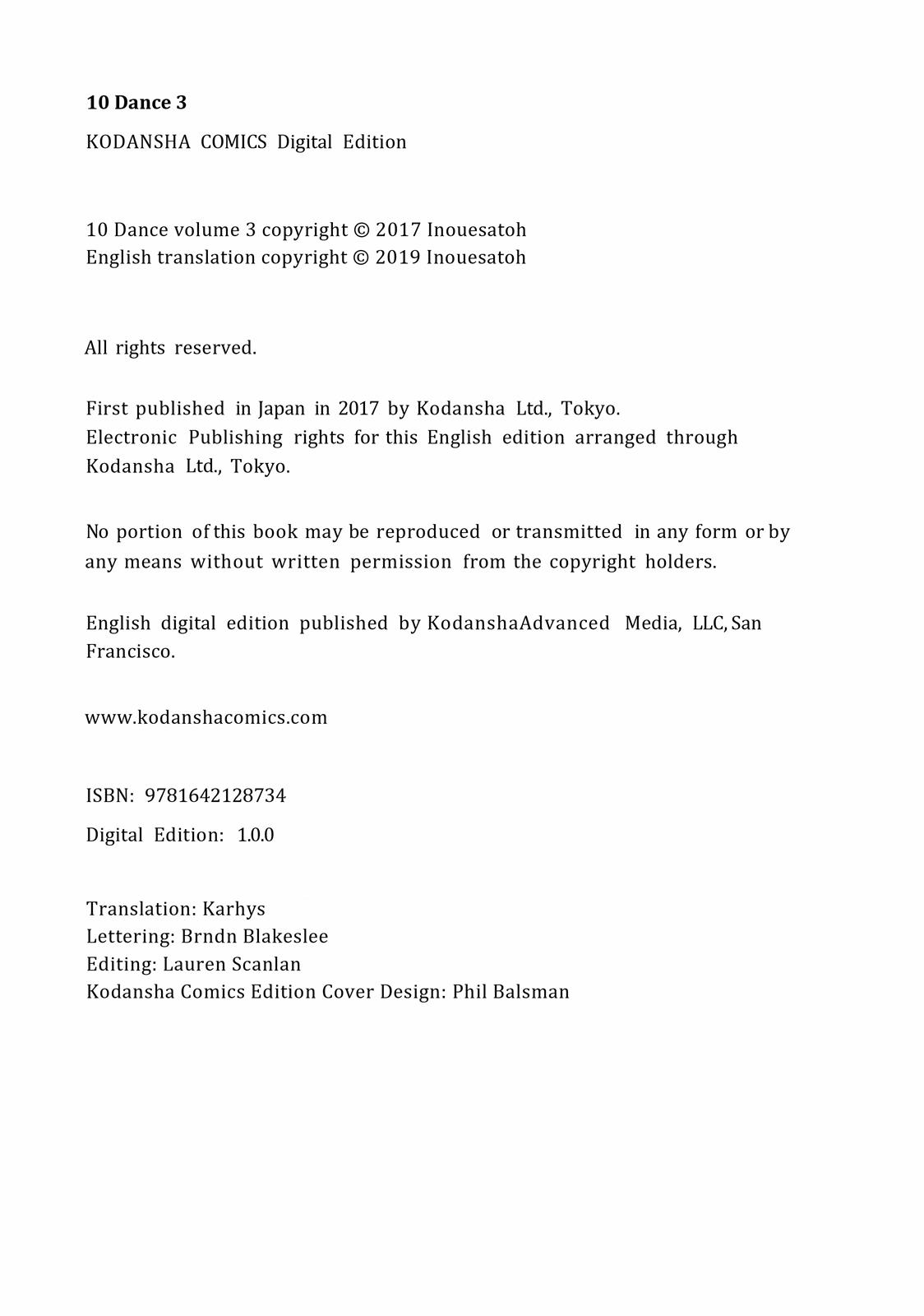 Read 10 Dance ENGLISH Manga Online