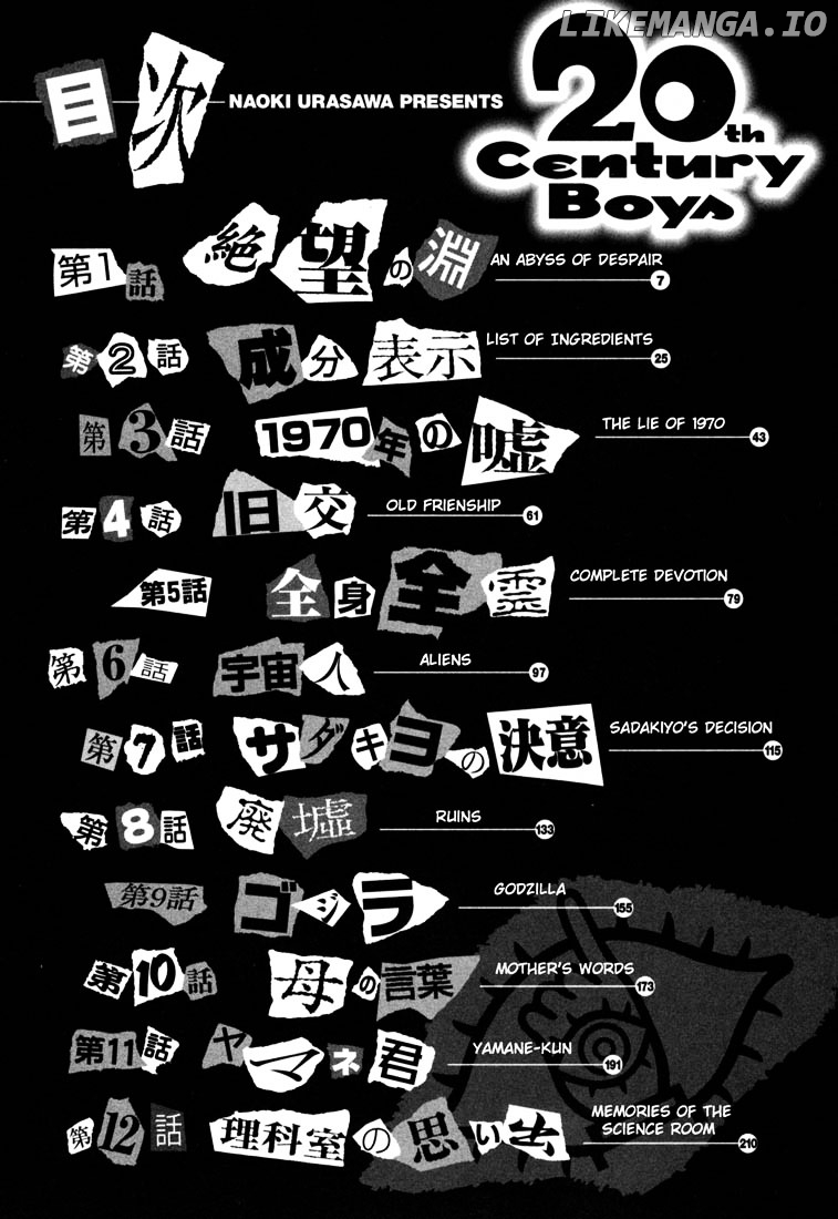 Read 20th Century Boys ENGLISH Manga Online