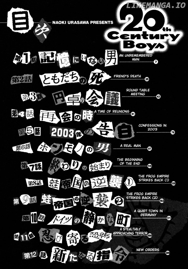 Read 20th Century Boys ENGLISH Manga Online