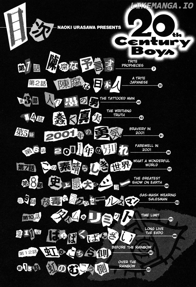 Read 20th Century Boys ENGLISH Manga Online
