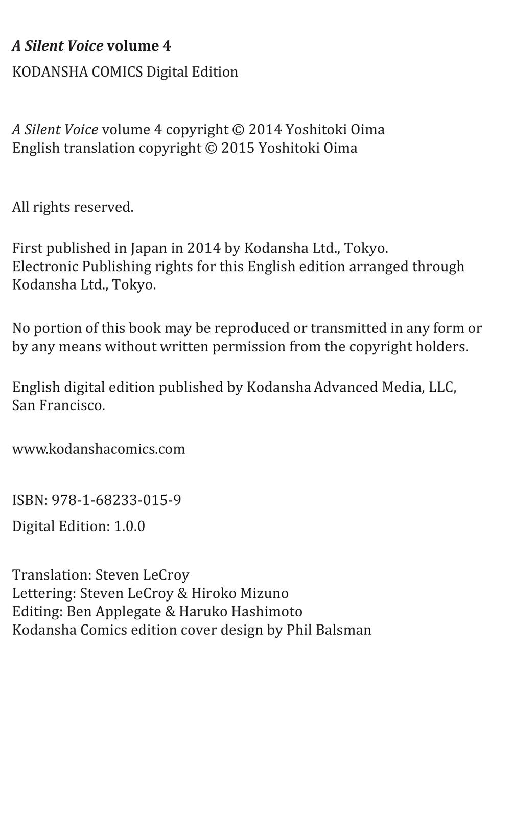 Read A Silent Voice ENGLISH Manga Online