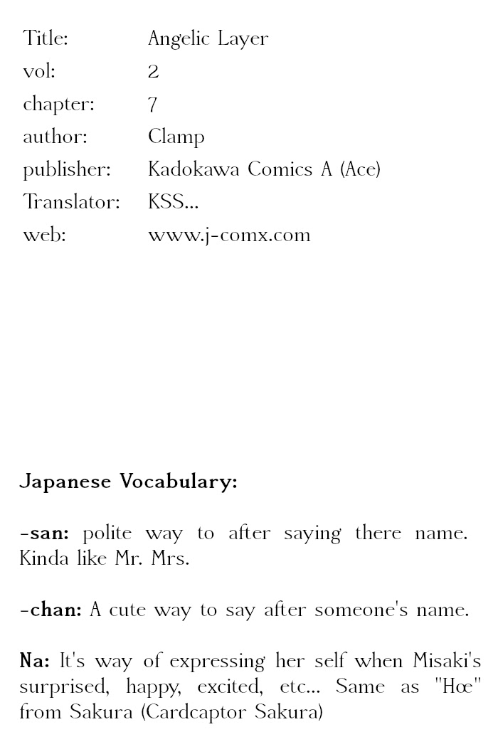 Read Angelic Layer ENGLISH Manga Online