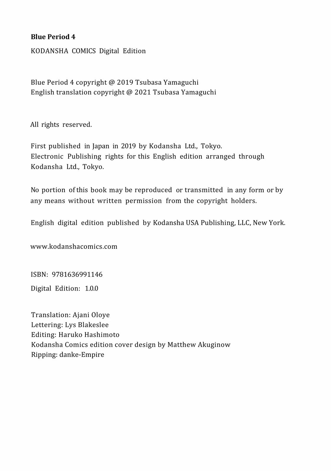 Read Blue Period ENGLISH Manga Online