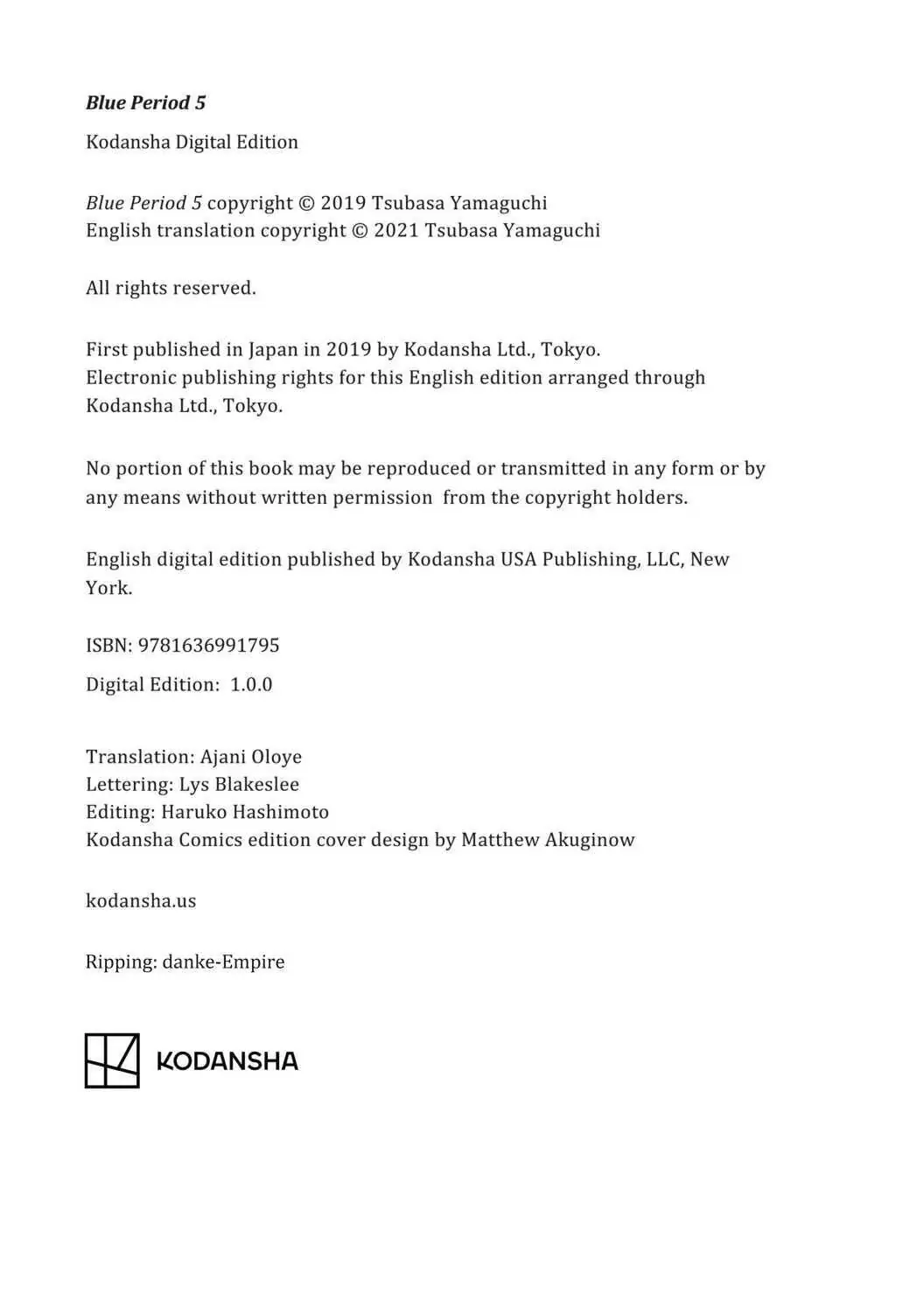 Read Blue Period ENGLISH Manga Online