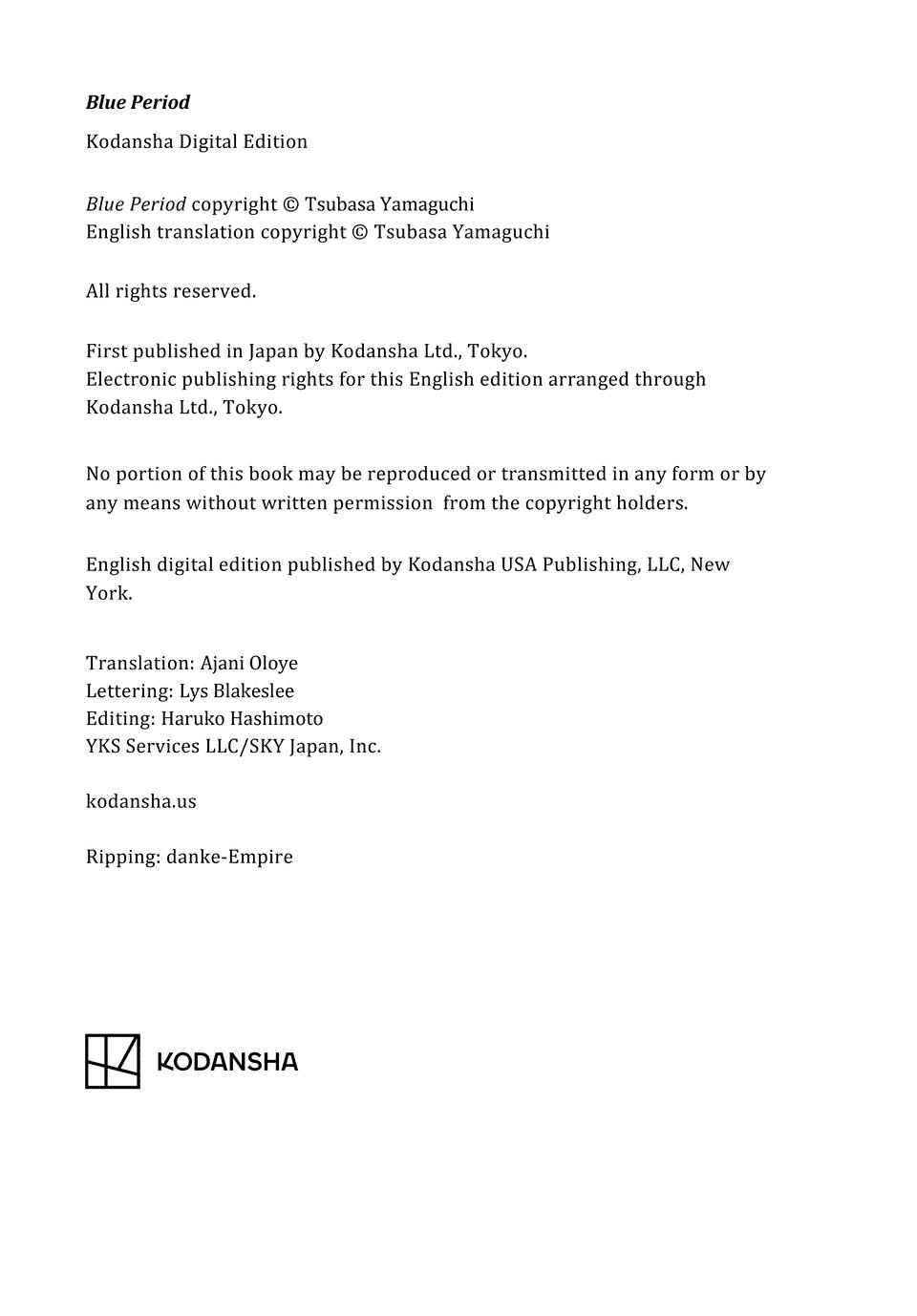 Read Blue Period ENGLISH Manga Online