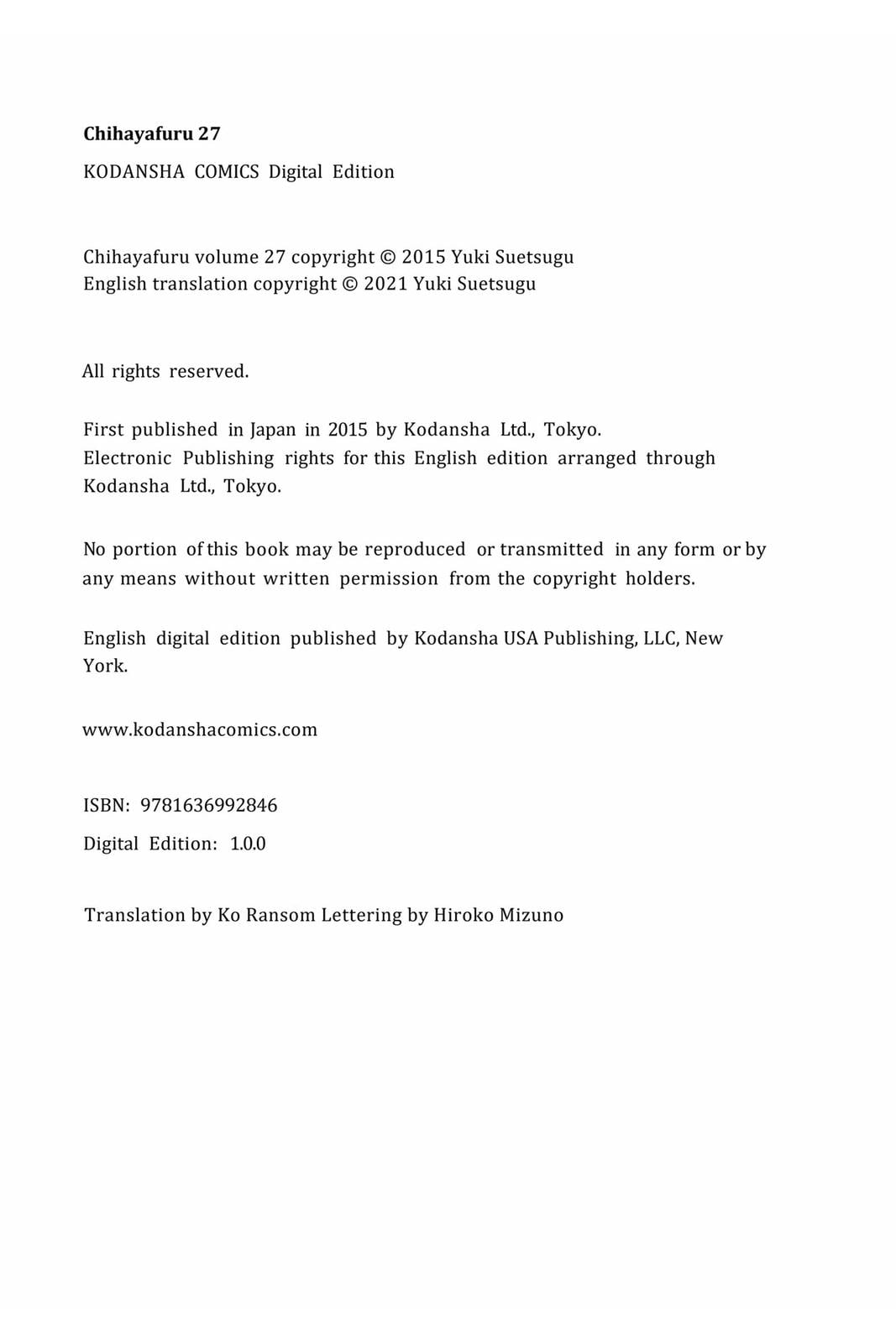 Read Chihayafuru ENGLISH Manga Online