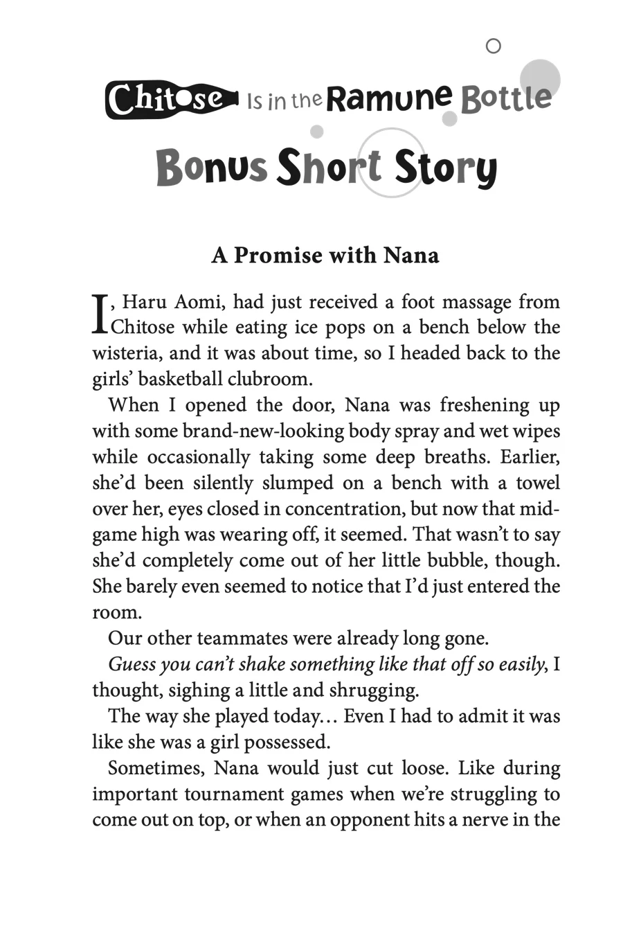 Read Chitose Is in the Ramune Bottle ENGLISH Manga Online