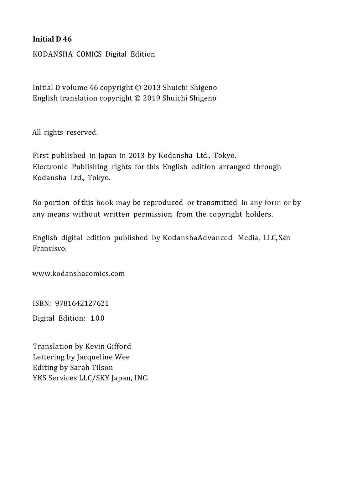 Read Initial D ENGLISH Manga Online