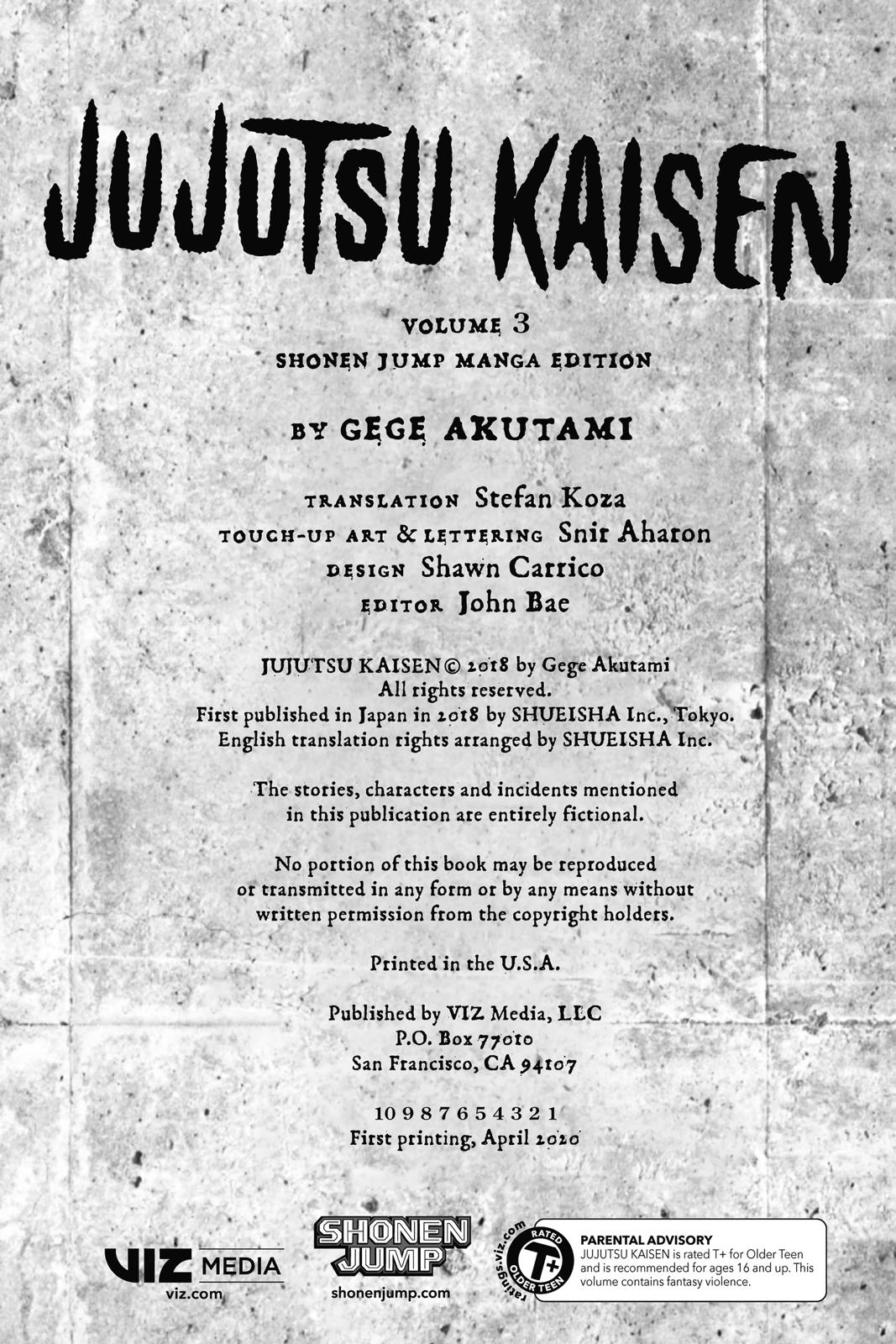 Read Jujutsu Kaisen ENGLISH Manga Online