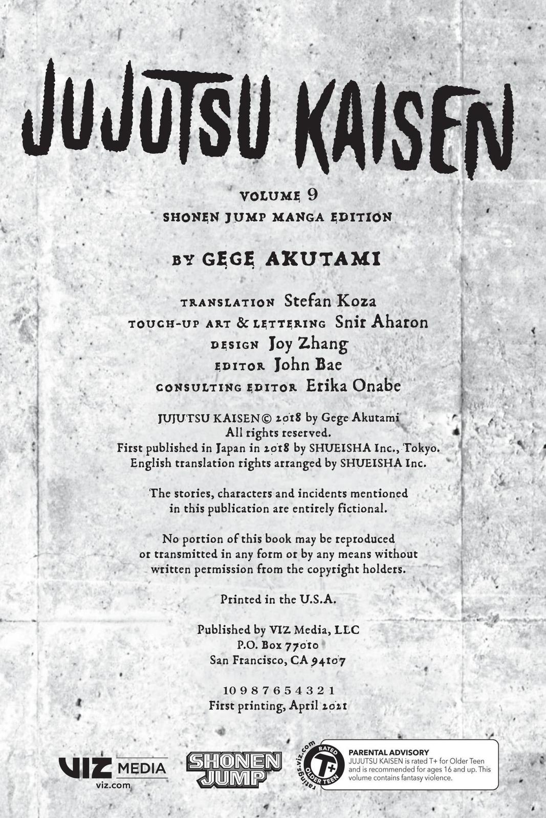 Read Jujutsu Kaisen ENGLISH Manga Online