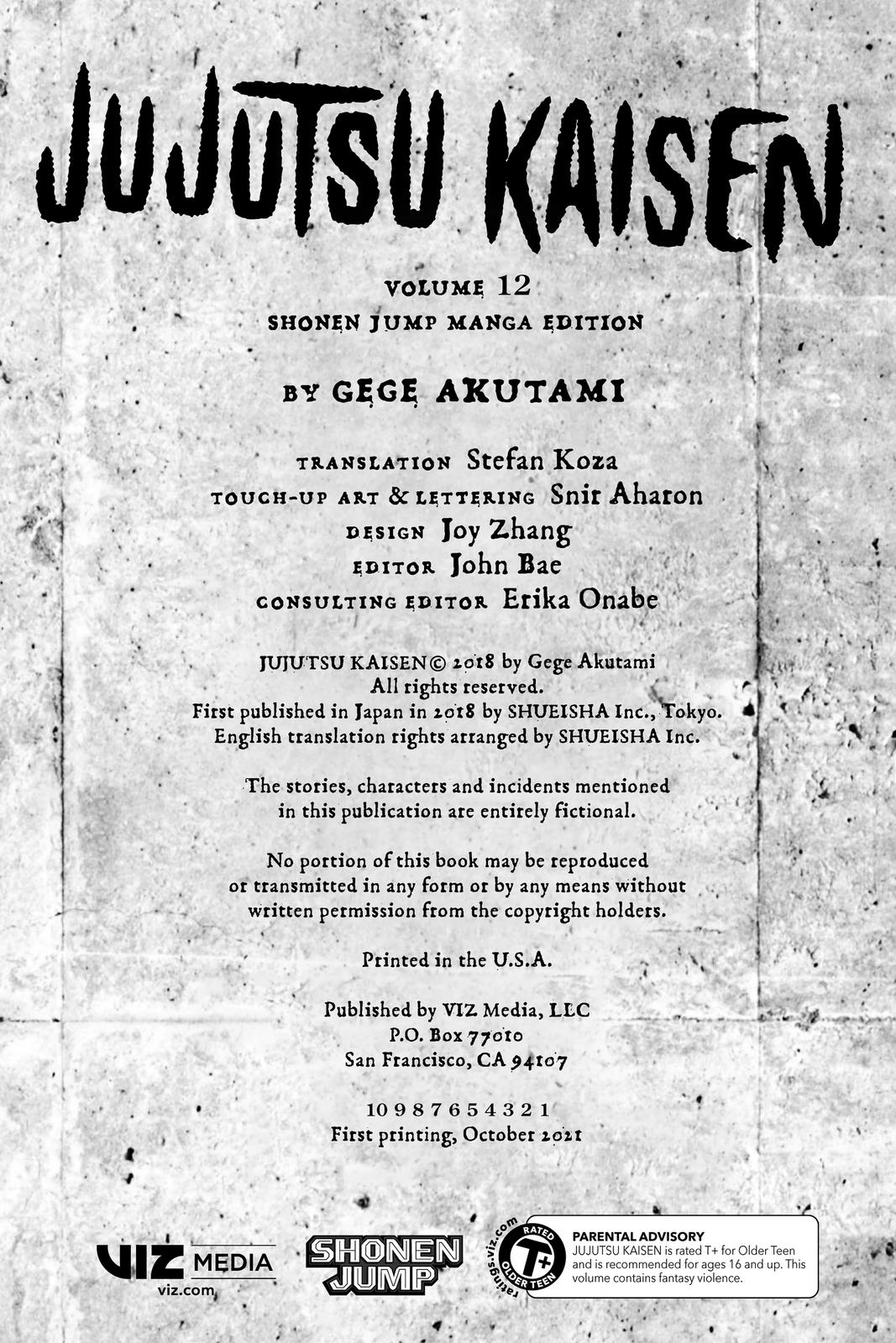 Read Jujutsu Kaisen ENGLISH Manga Online