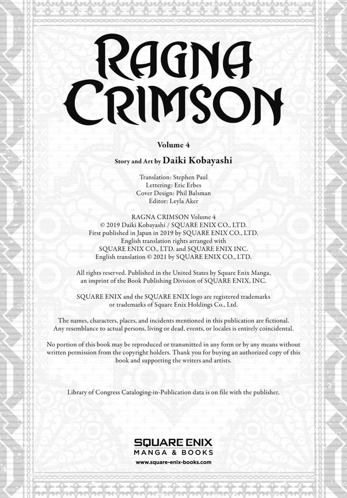 Read Ragna Crimson ENGLISH Manga Online