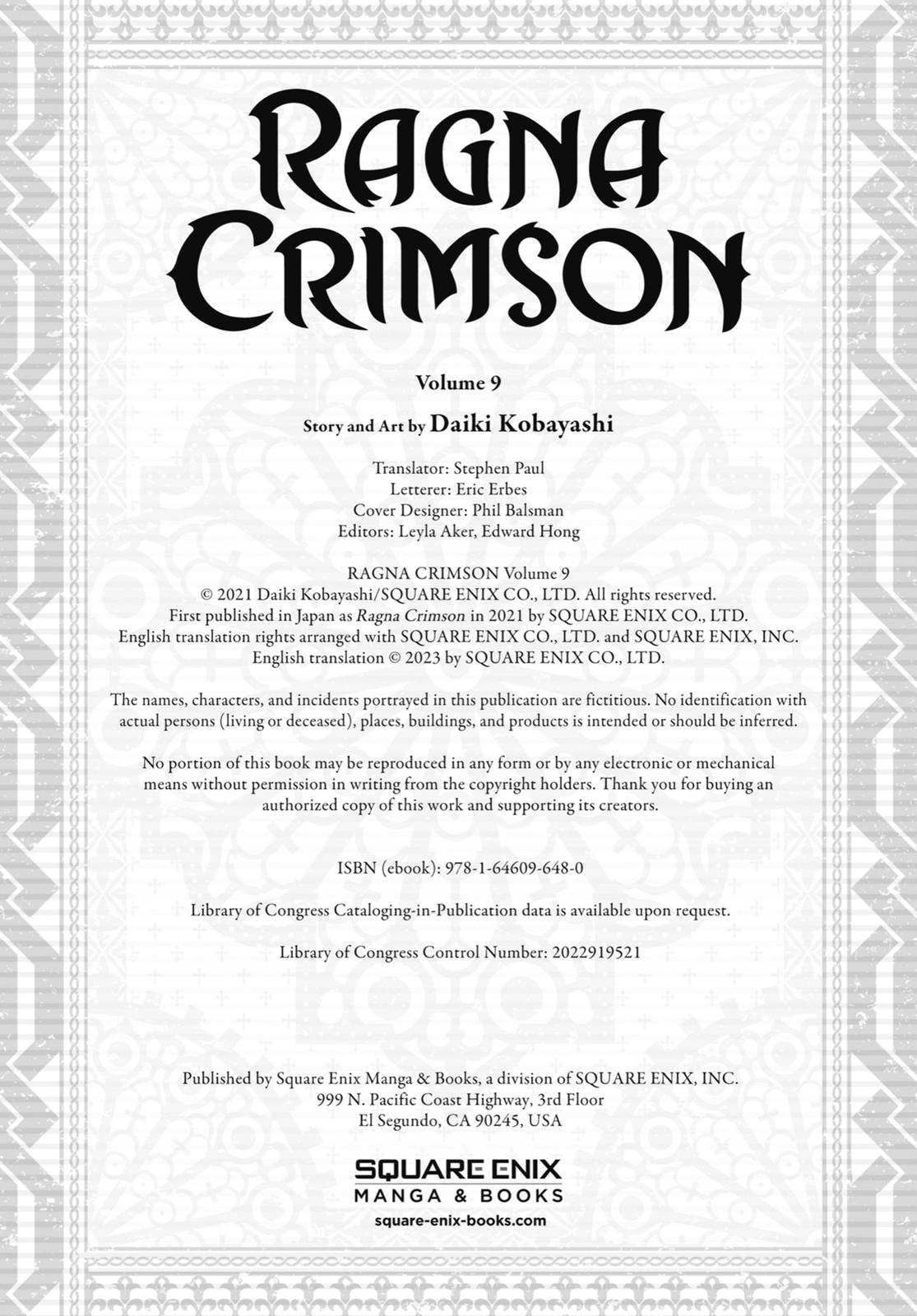 Read Ragna Crimson ENGLISH Manga Online