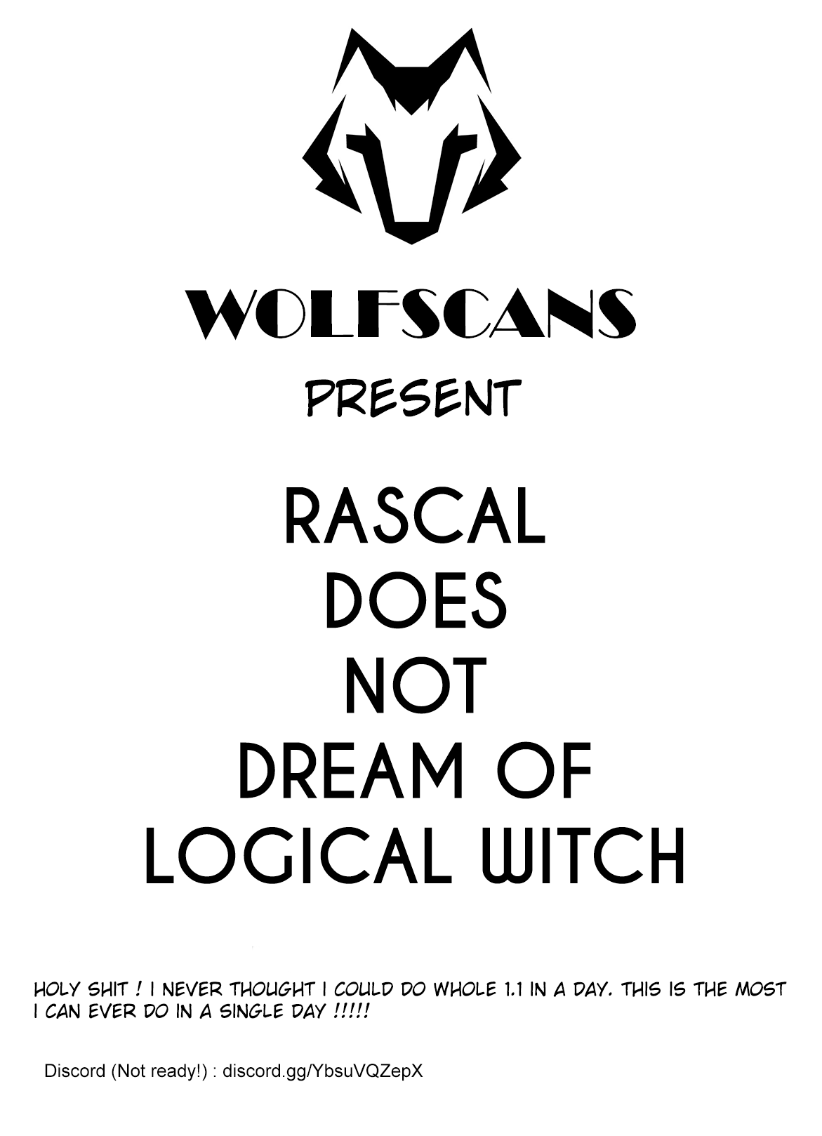Read Rascal Does Not Dream of Logical Witch ENGLISH Manga Online