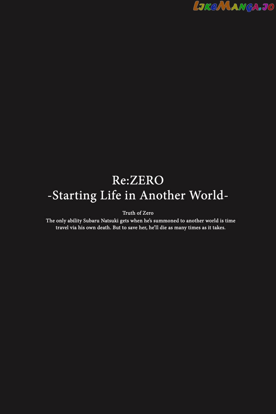Read Re_Zero kara Hajimeru Isekai Seikatsu - Daisanshou - Truth of Zero ENGLISH Manga Online