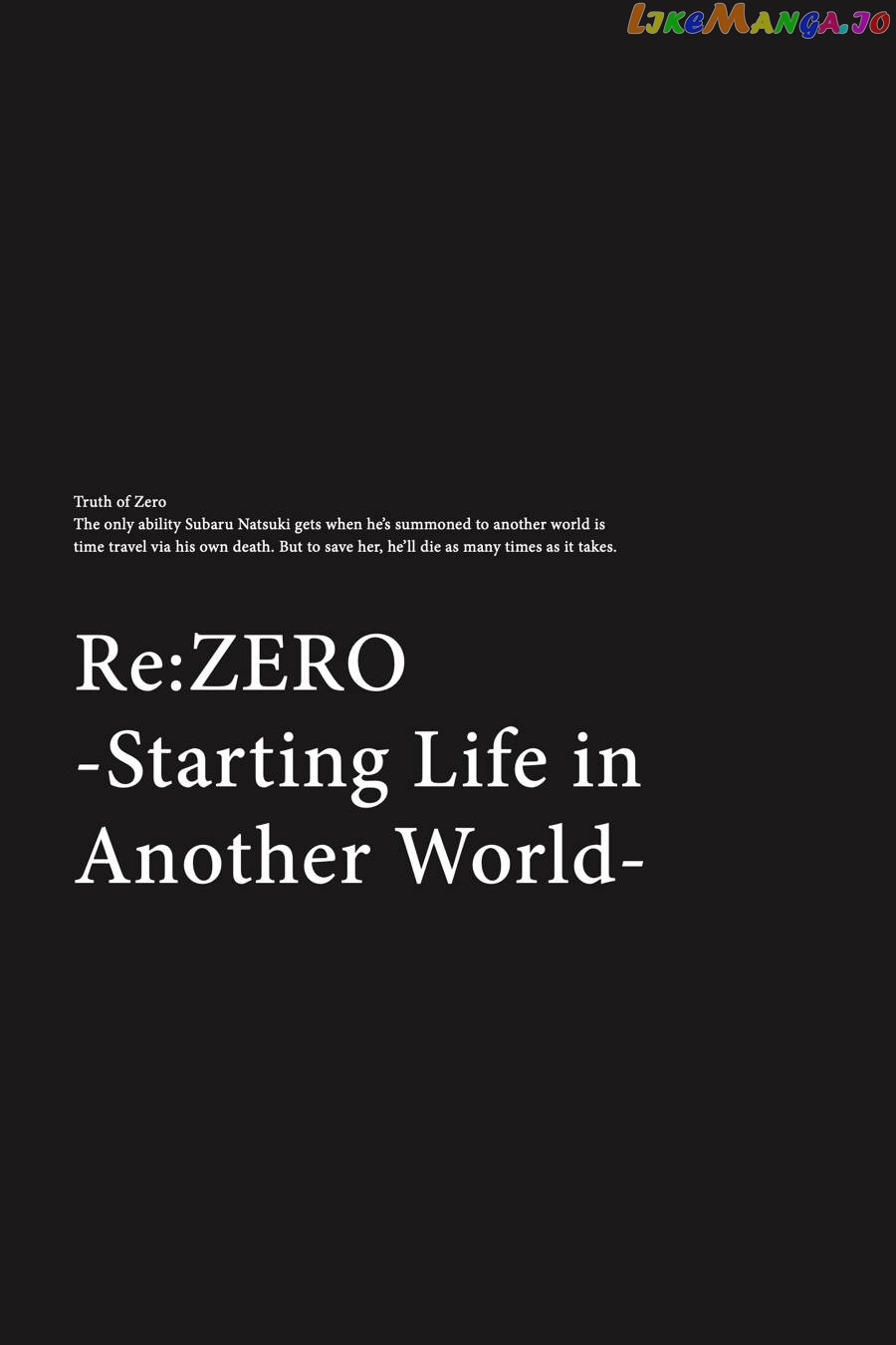 Read Re_Zero kara Hajimeru Isekai Seikatsu - Daisanshou - Truth of Zero ENGLISH Manga Online