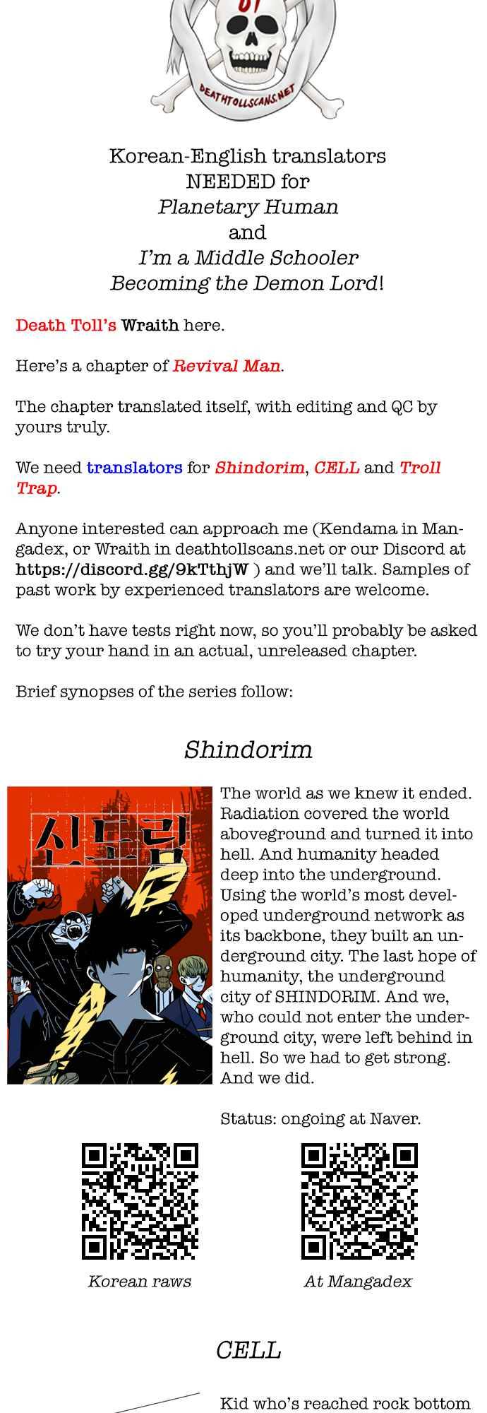 Read Revival Man ENGLISH Manga Online