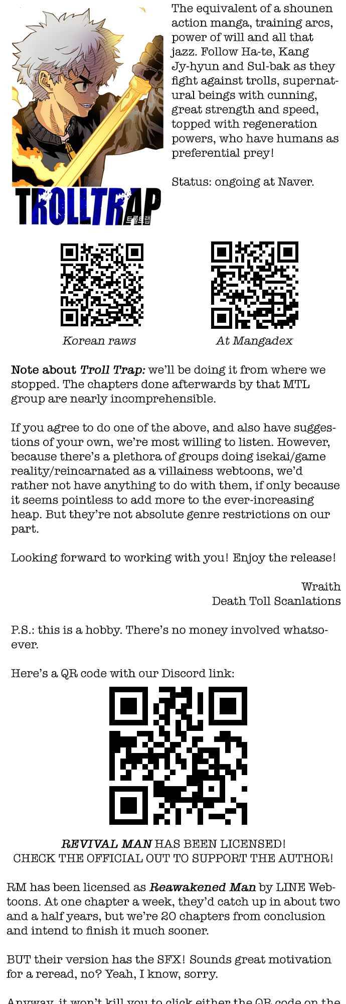 Read Revival Man ENGLISH Manga Online