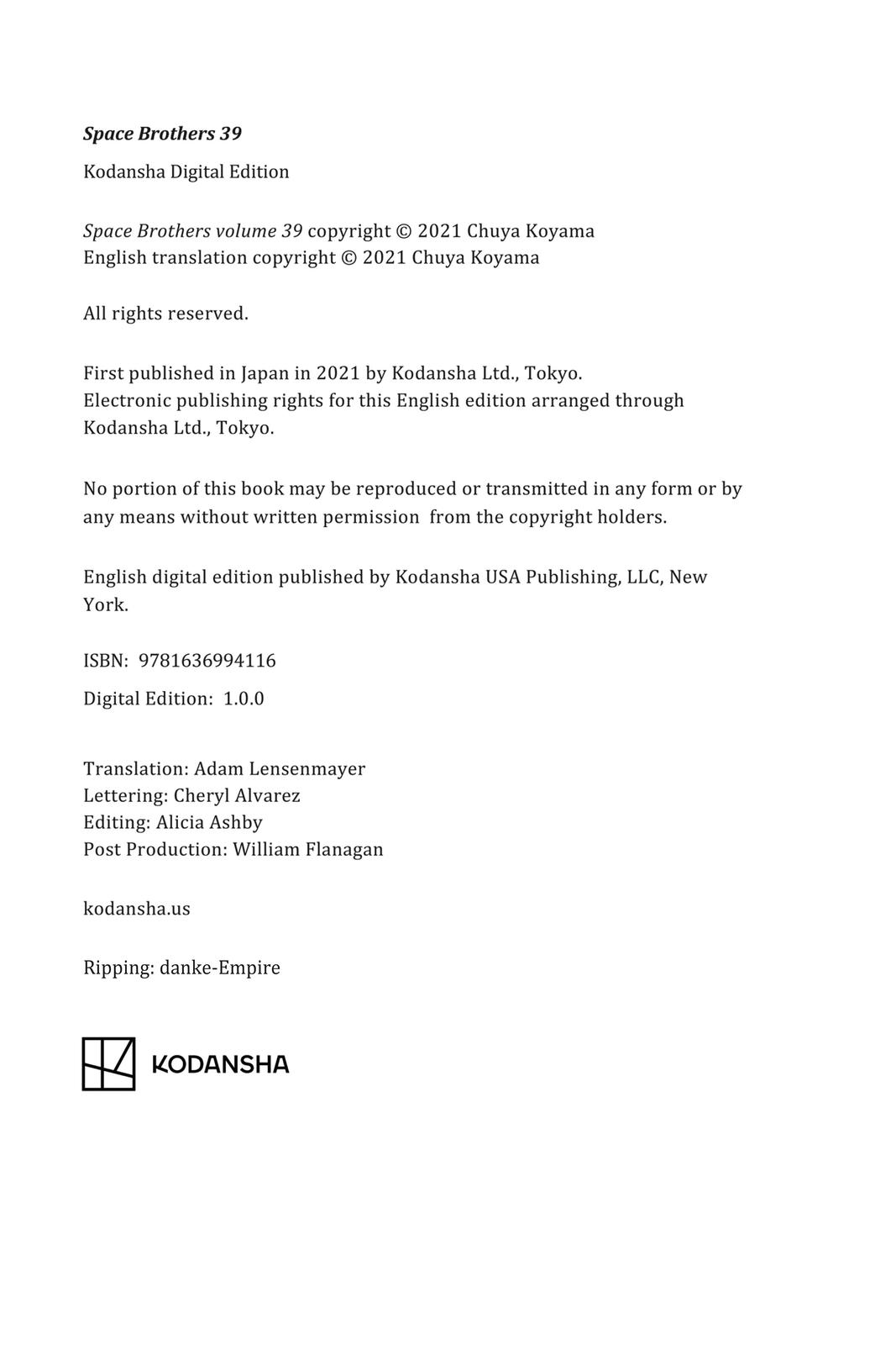 Read Space Brothers ENGLISH Manga Online