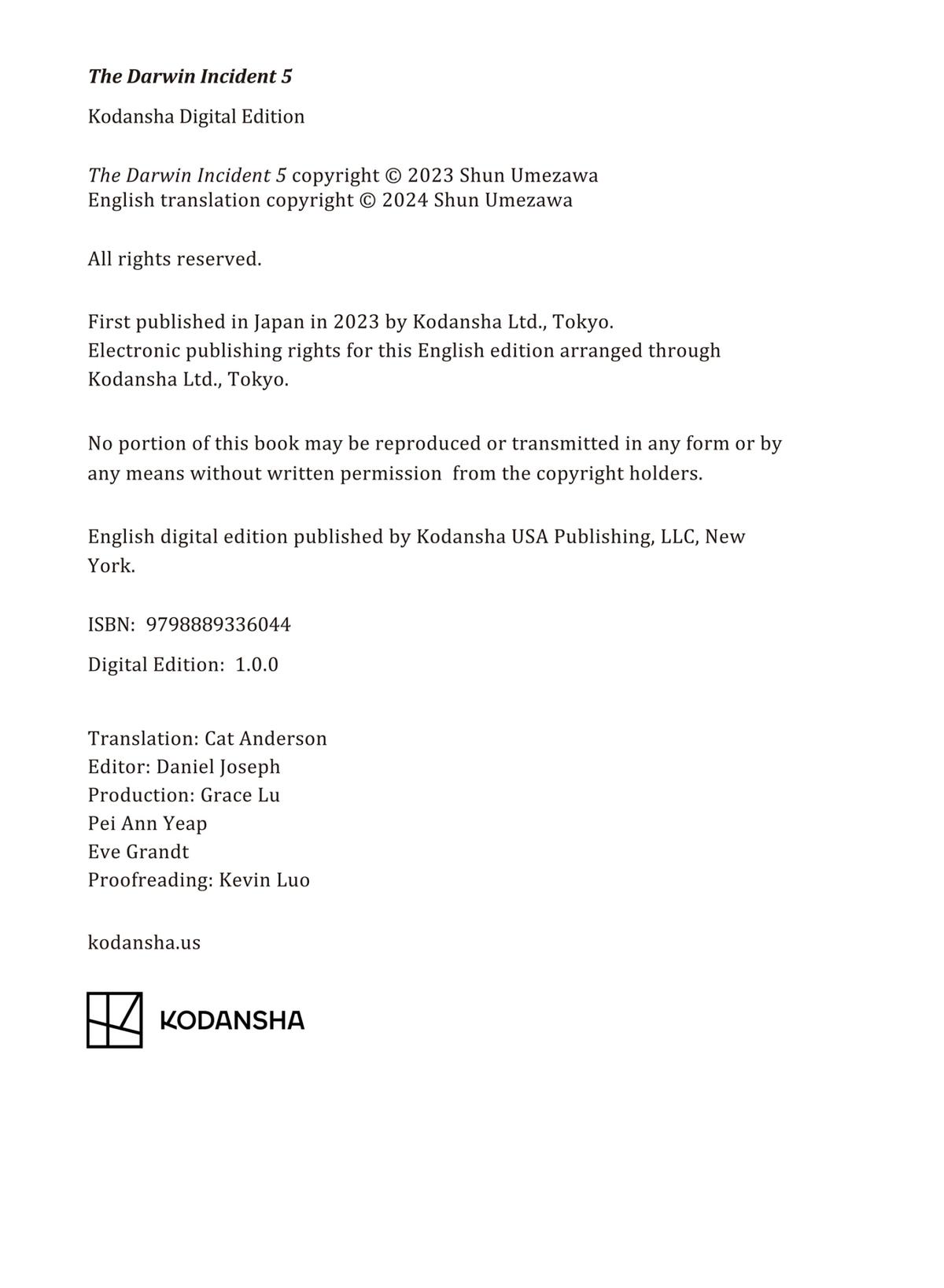 Read The Darwin Incident ENGLISH Manga Online