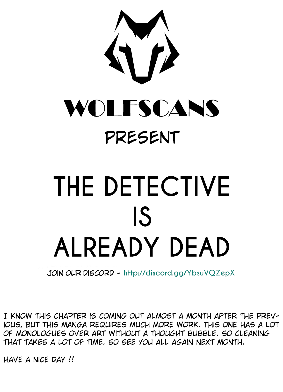 Read The Detective Is Already Dead ENGLISH Manga Online