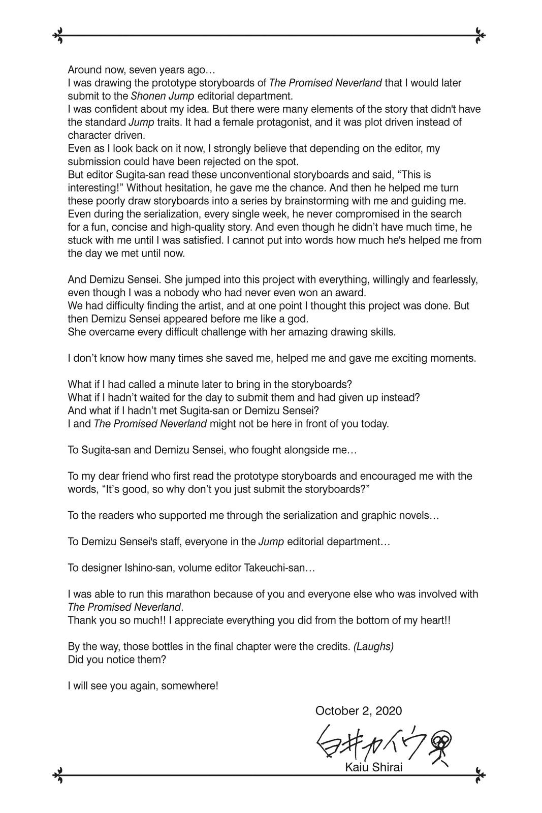 Read The Promised Neverland ENGLISH Manga Online