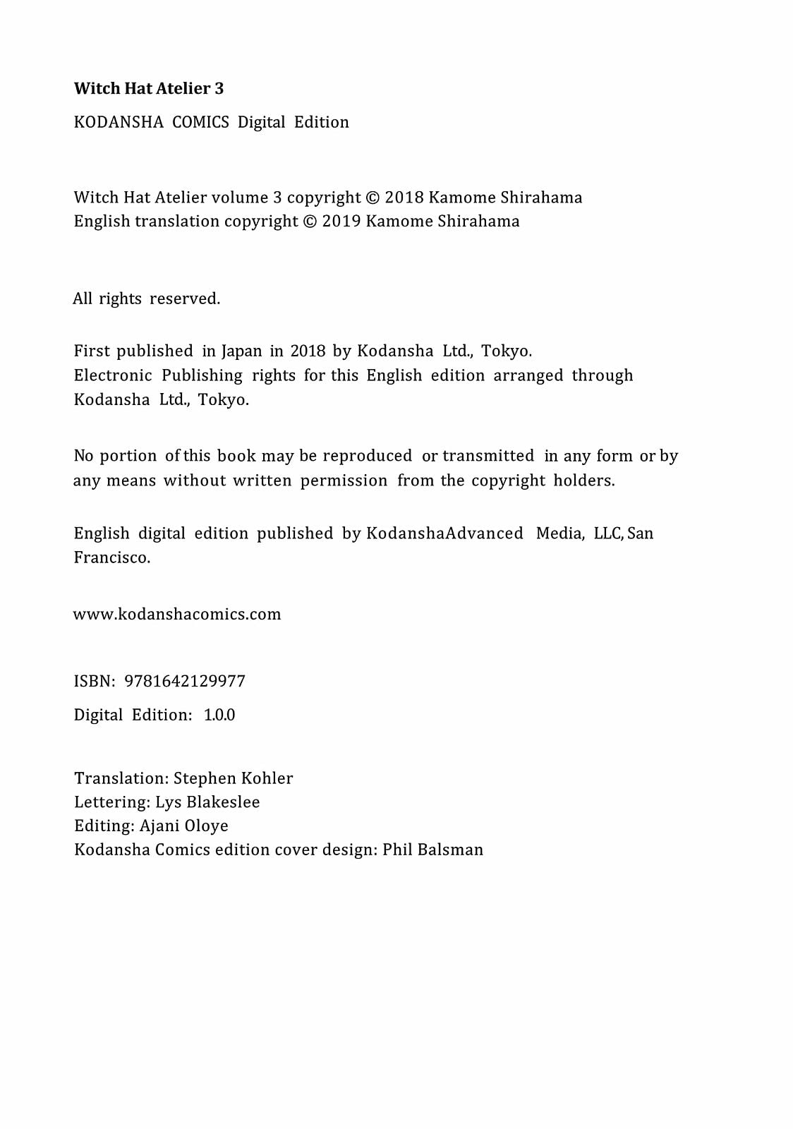 Read Witch Hat Atelier ENGLISH Manga Online