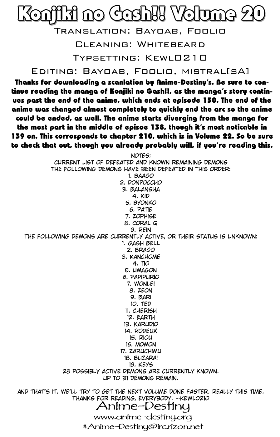 Read Zatch Bell! ENGLISH Manga Online