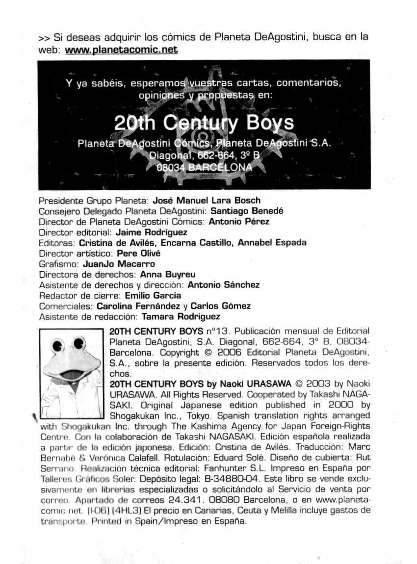 Read 20th Century Boys Español Manga Online