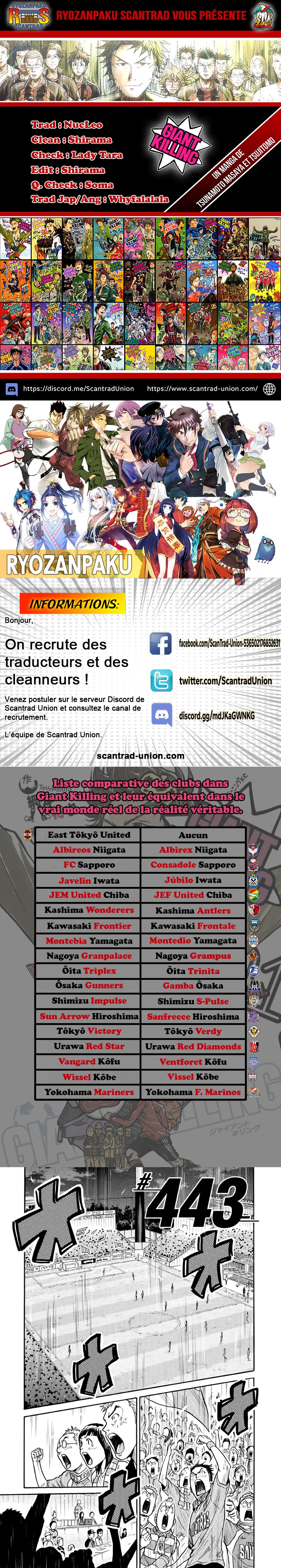 Read Giant Killing FRANCAIS Manga Online