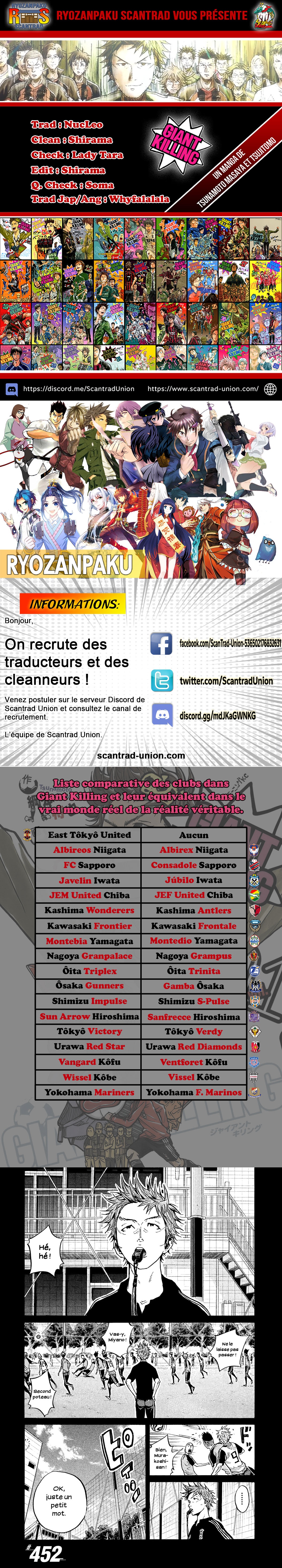 Read Giant Killing FRANCAIS Manga Online