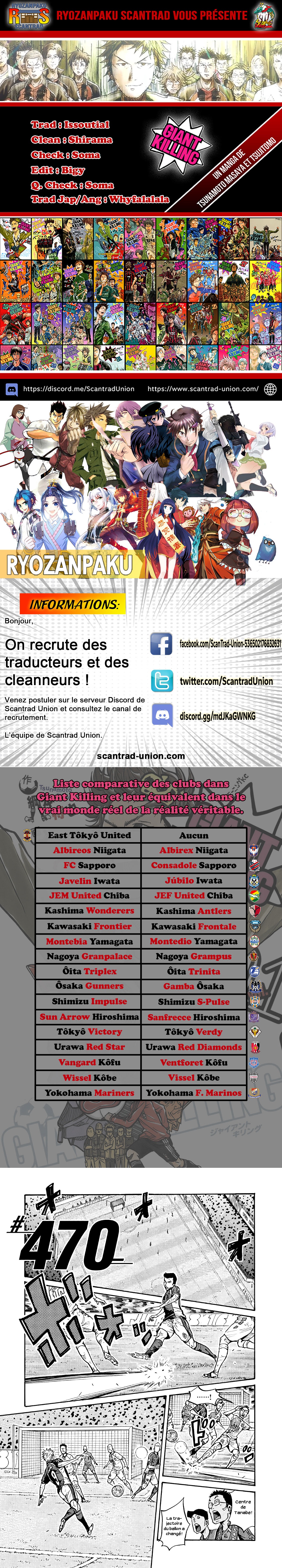 Read Giant Killing FRANCAIS Manga Online