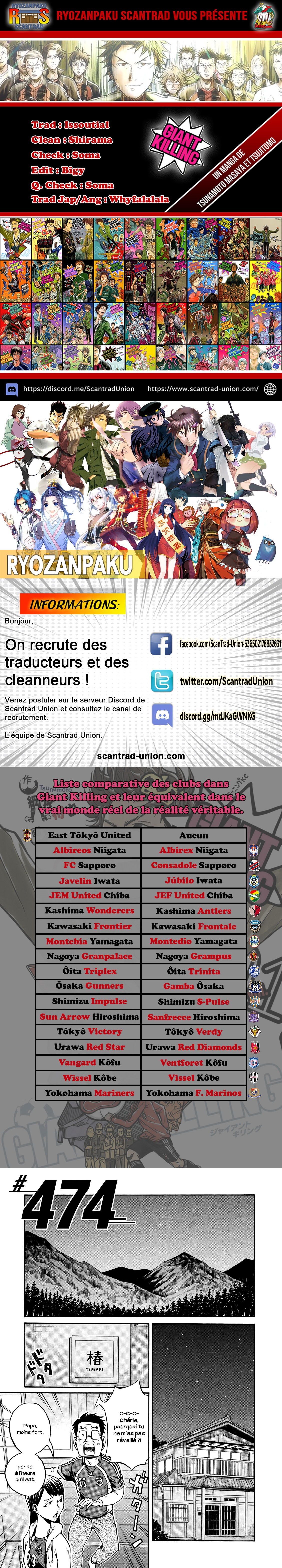 Read Giant Killing FRANCAIS Manga Online