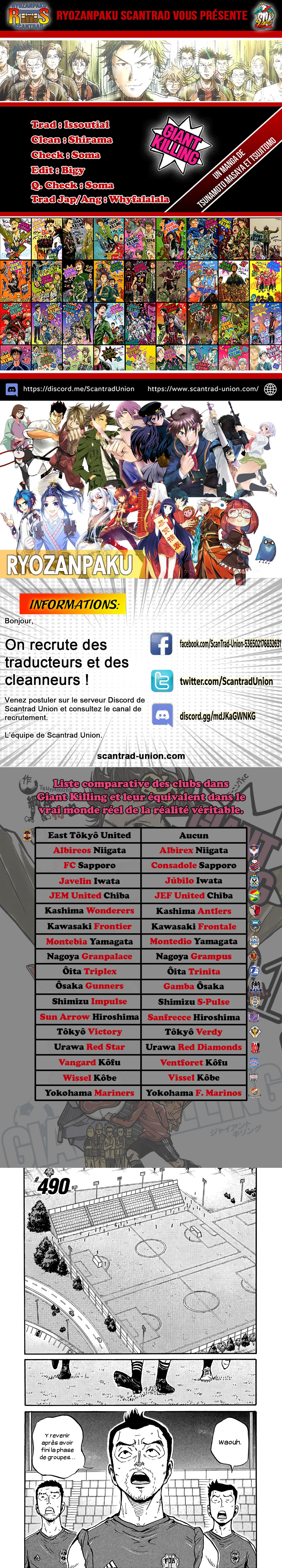 Read Giant Killing FRANCAIS Manga Online