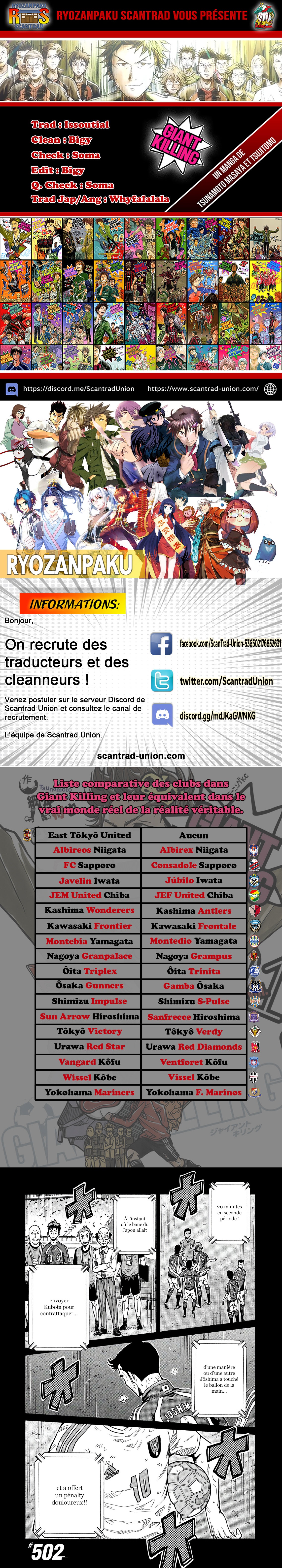 Read Giant Killing FRANCAIS Manga Online