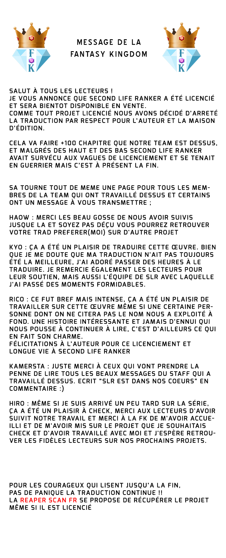 Read Second Life ranker FRANCAIS Manga Online